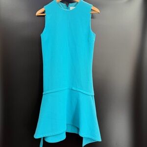 GUC Victoria Beckham Aqua Blue Dress Asymmetrical Graduation Wedding Sz 2
